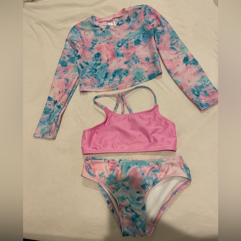 Cat & Jack size 8 3 piece swimsuit